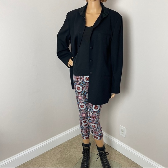 American Made Vintage Wool Blazer – Black, Size 14 - Picture 1 of 11